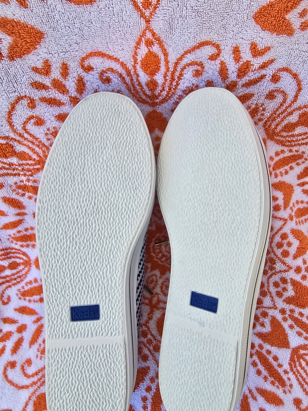 Brand New Keds X Kate Spade Blue & White Houndstooth Sneakers Size 11 - Picture 6 of 6